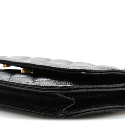 Chanel Caviar Quilted Wallet On Chain WOC Black 10 of 11