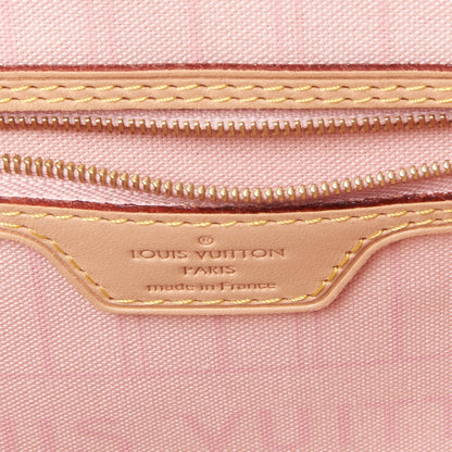 Louis Vuitton Damier Azur Neo Neverfull MM Rose Ballerine 7 of 8
