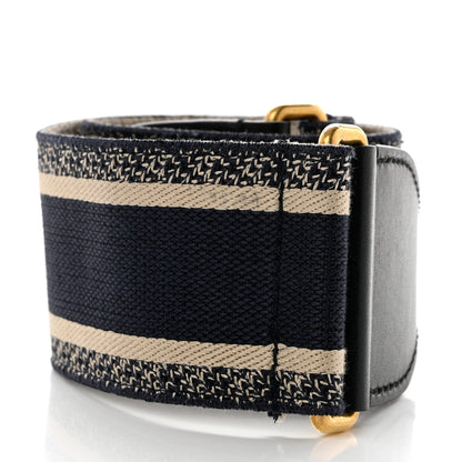 Christian Dior Canvas Embroidered Large Book Belt 85 34 Black Beige 2 of 7