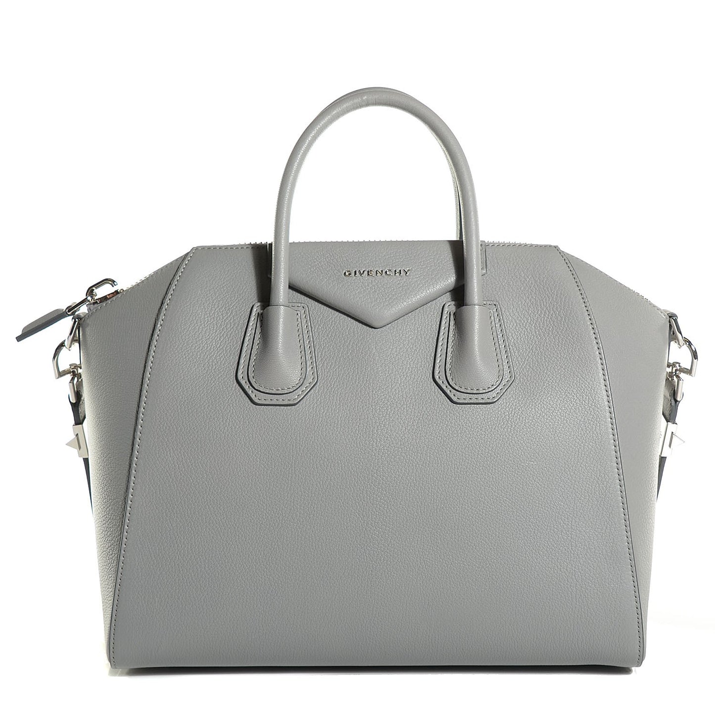 Sugar Goatskin Medium Antigona Pearl Grey