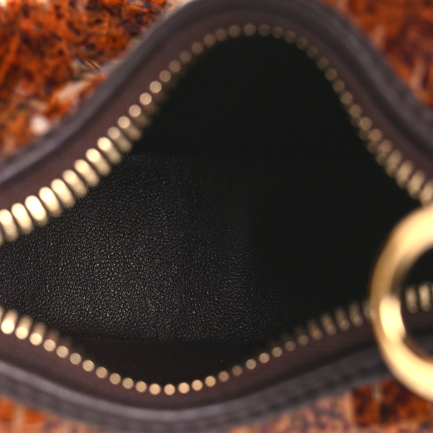 Fendi Sequin Paillettes Shiny Nappa Nano Fendigraphy Hobo Charm Brown 5 of 11