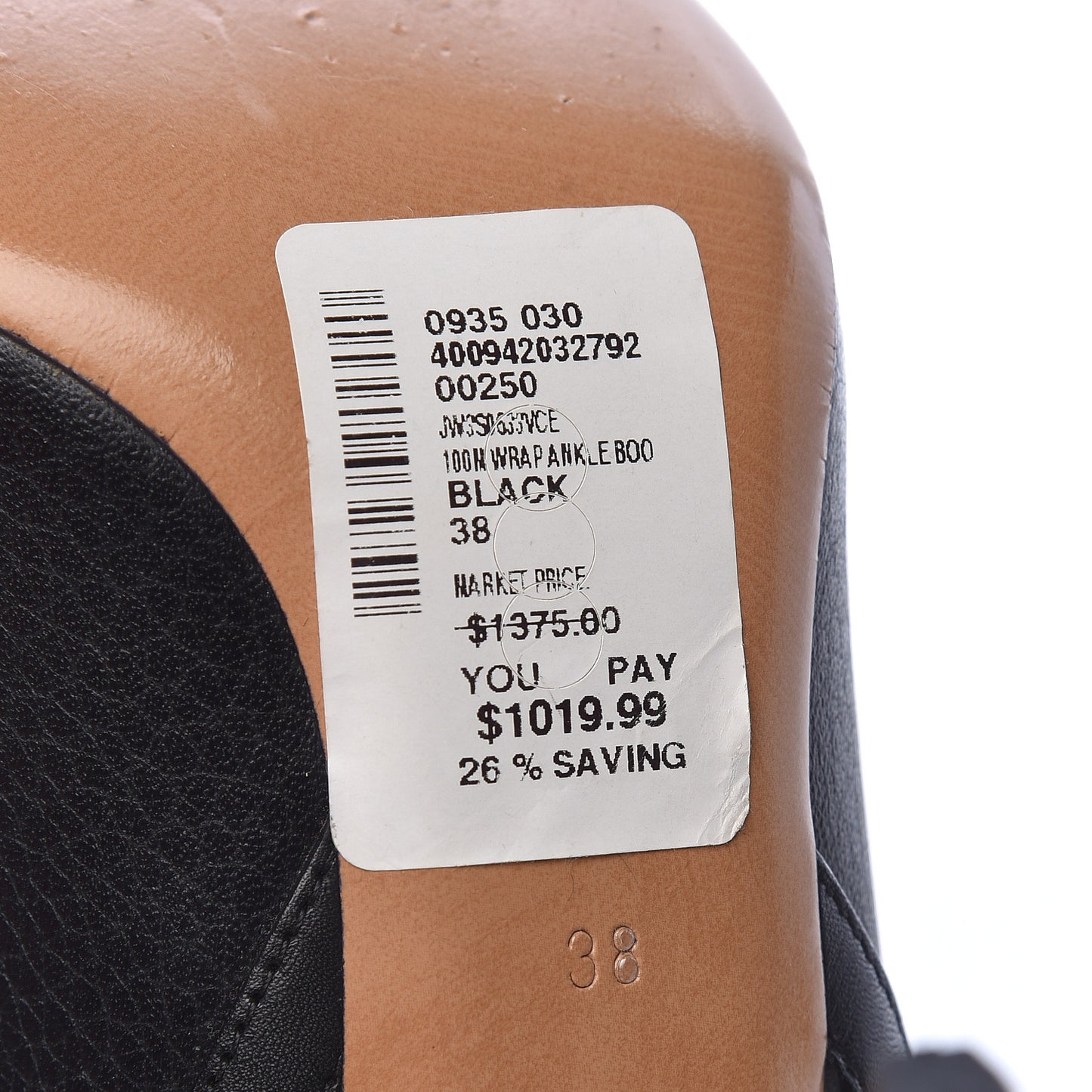 Pebbled Calfskin Rockstud Double Buckle 100mm Ankle Boots 38 Black