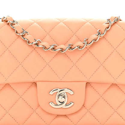 Chanel Lambskin Quilted Mini Rectangular Flap Light Pink 8 of 10
