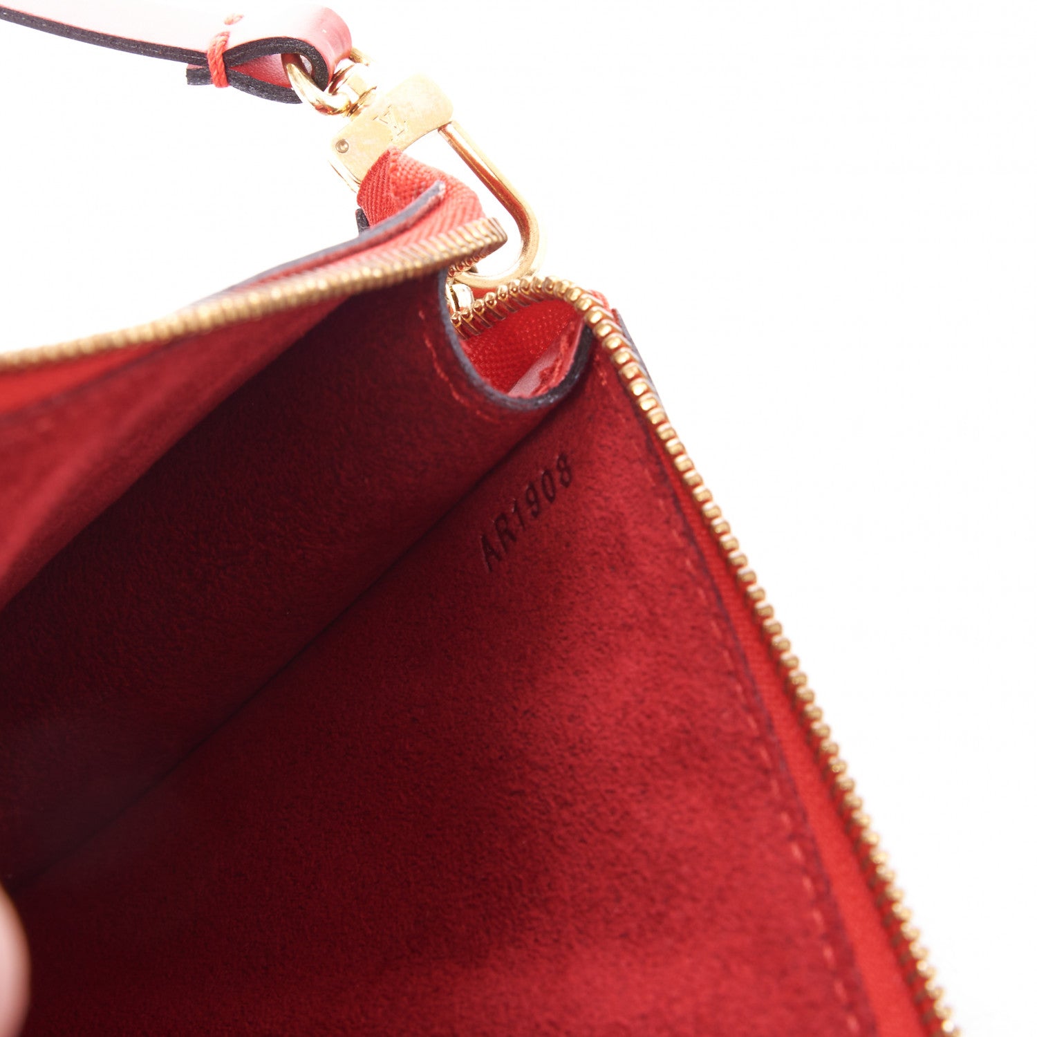 Louis Vuitton Epi Pochette Accessories 24 Castillan Red 8 of 9