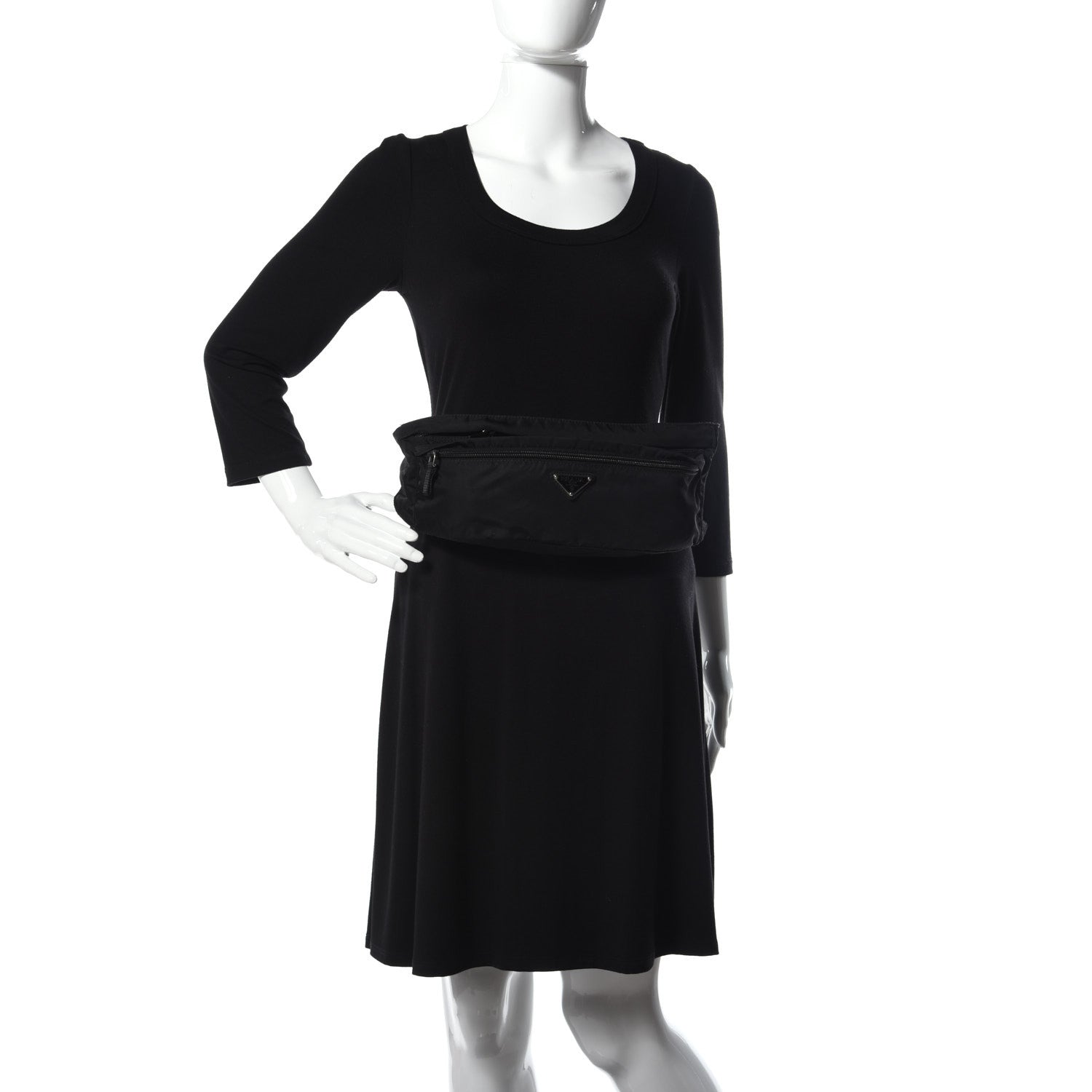 Prada Tessuto Nylon Montagna Belt Bag Black 2 of 11