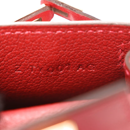 Hermes Tadelakt Mini Kelly Twilly Bag Charm Rouge Vif Bleu Jean Rose Extreme 5 of 6