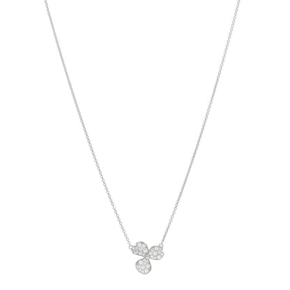 Tiffany Platinum Diamond Paper Flowers Pave Pendant Necklace 1 of 5