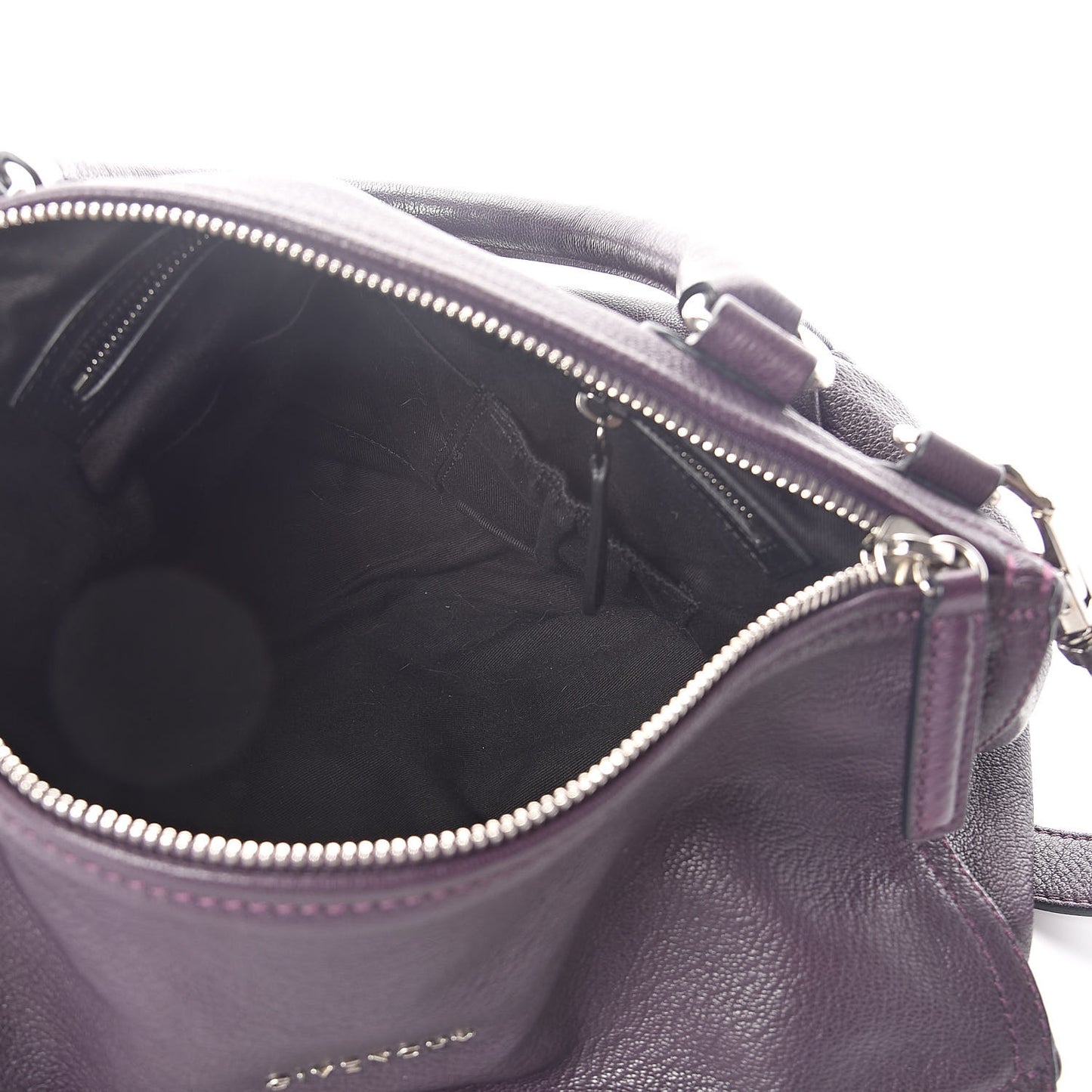 Sugar Goatskin Large Pandora Aubergine