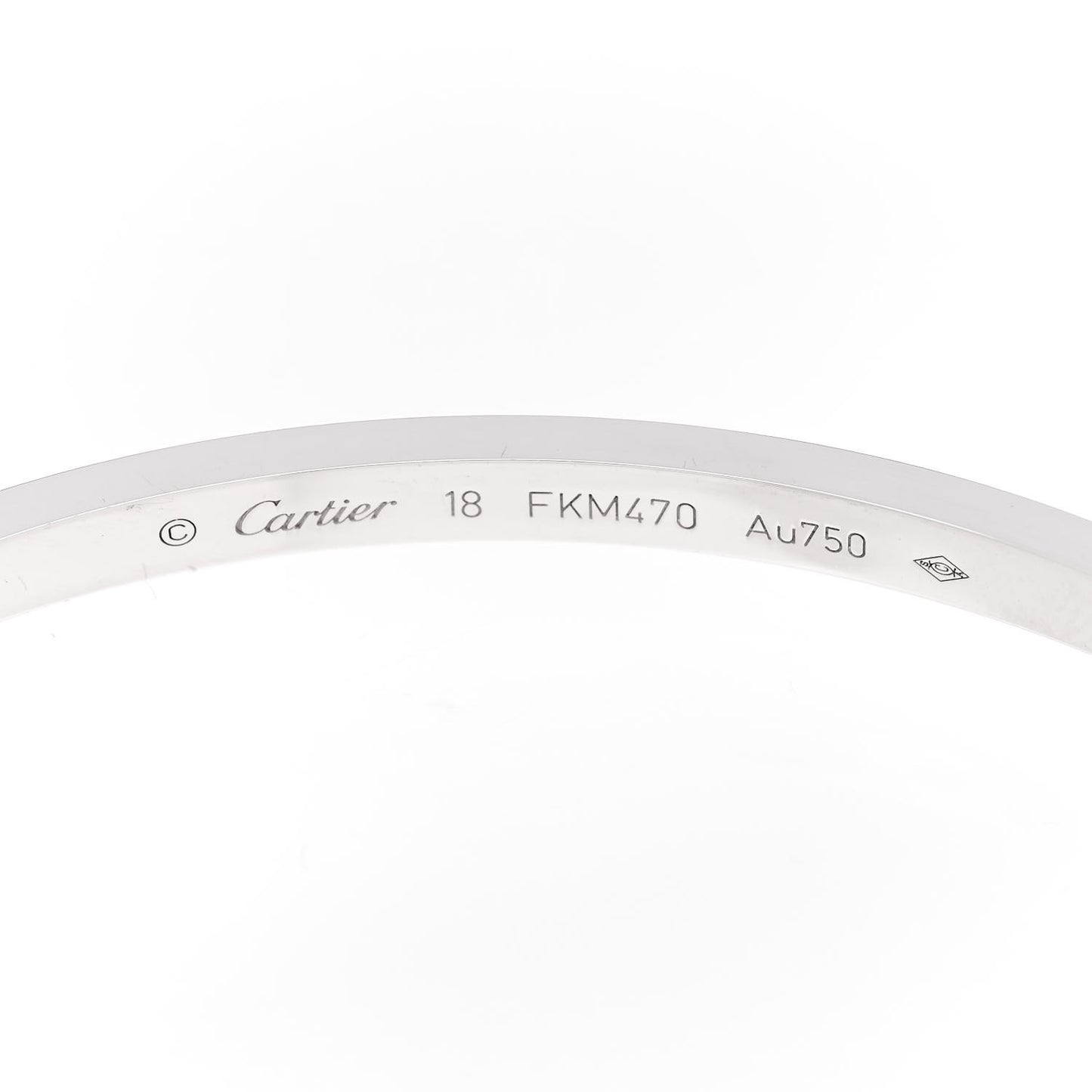 18K White Gold Small LOVE Bracelet 18