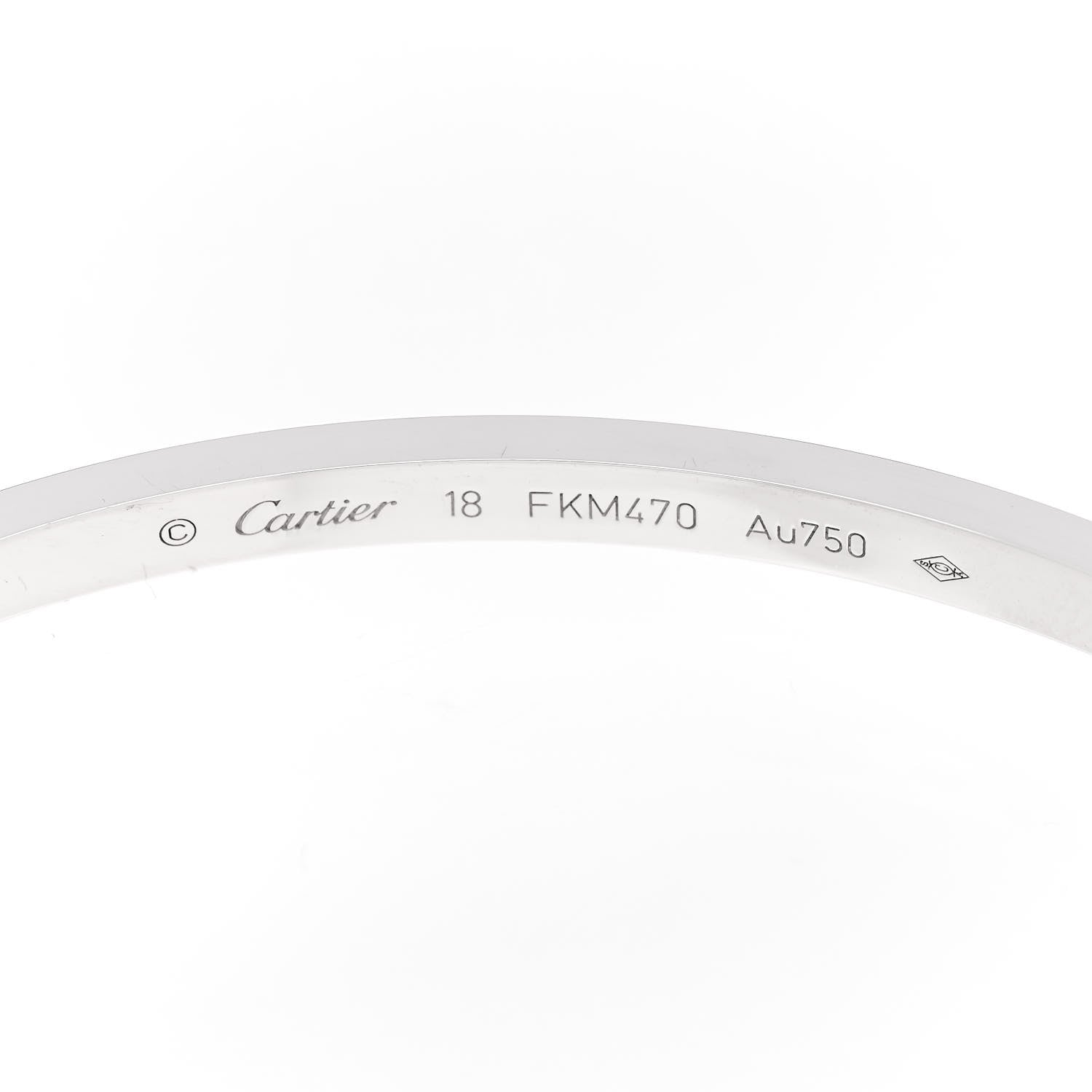 Cartier 18K White Gold Small LOVE Bracelet 18 4 of 5