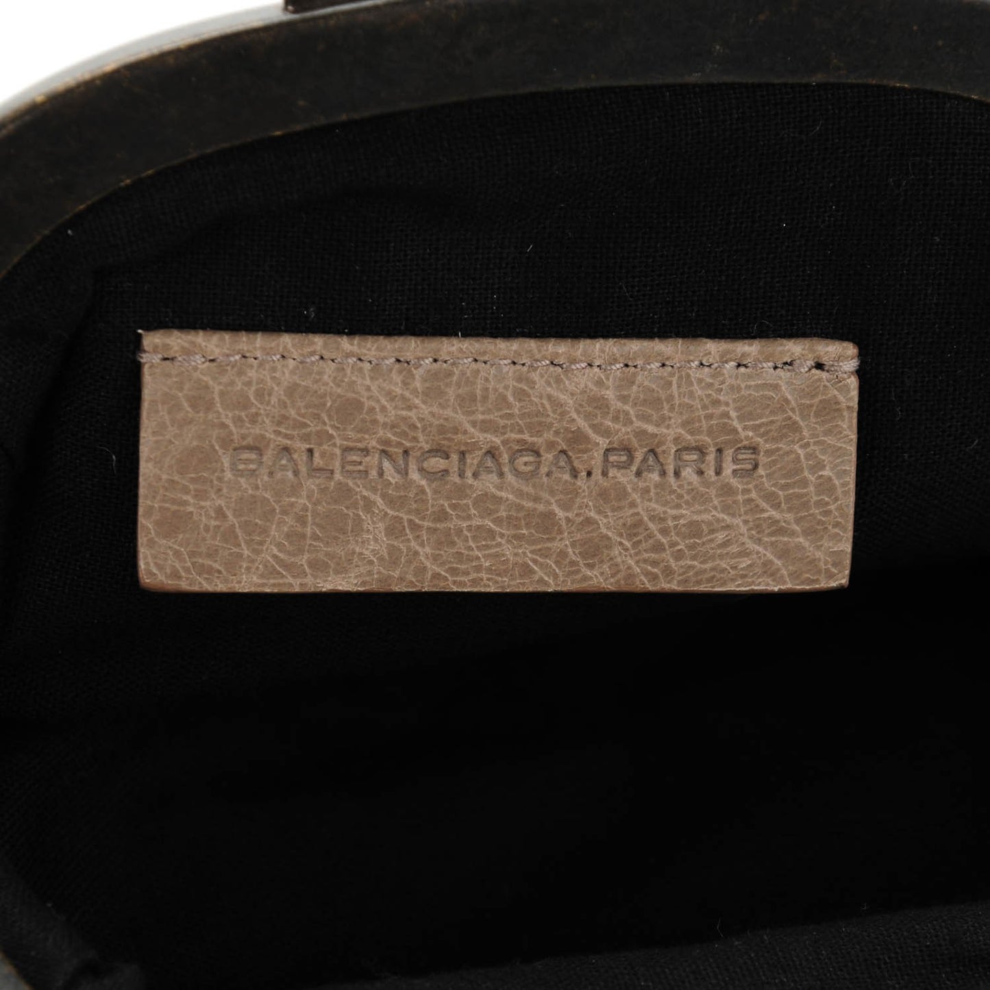 Agneau Classic Hardware Click Coin Purse Gris Poivre