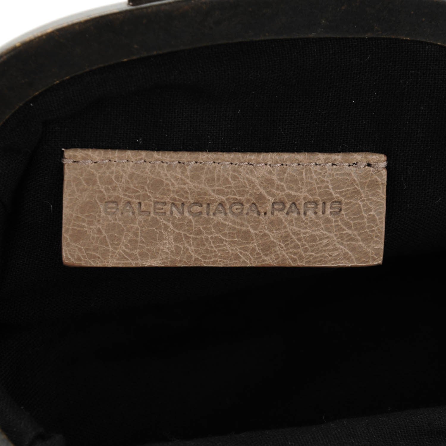 Balenciaga Agneau Classic Hardware Click Coin Purse Gris Poivre 6 of 7