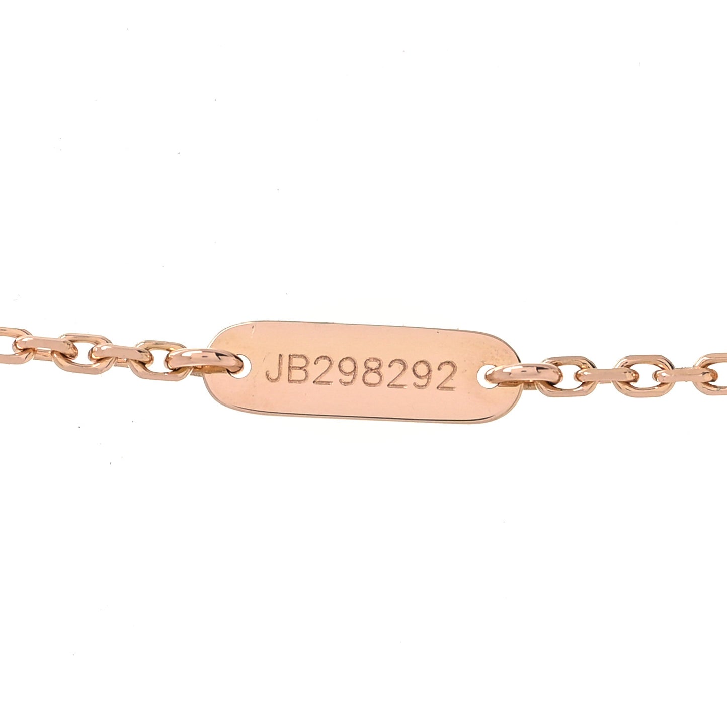 18K Rose Gold Diamond Mother of Pearl Vintage Alhambra Pendant Necklace