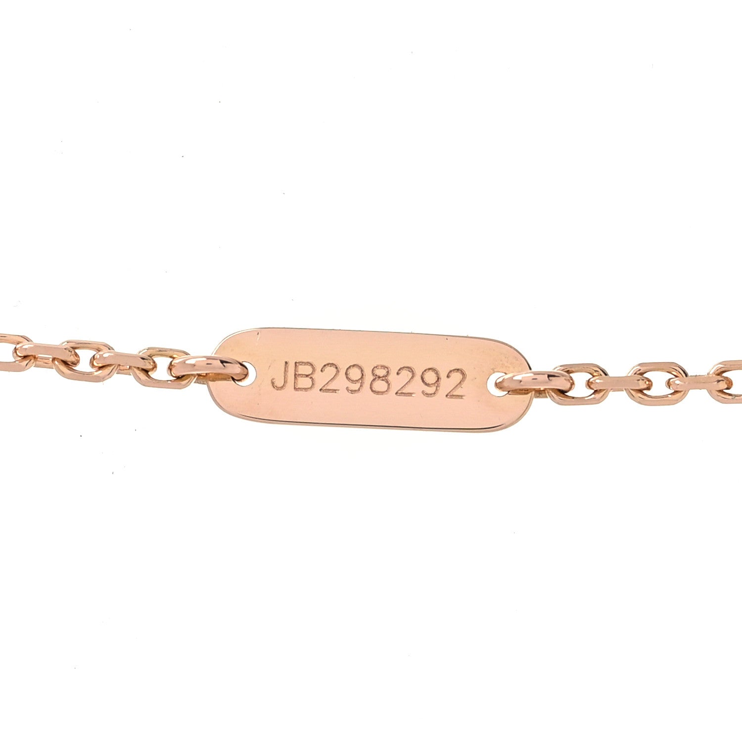 Van Cleef & Arpels 18K Rose Gold Diamond Mother of Pearl Vintage Alhambra Pendant Necklace 3 of 6