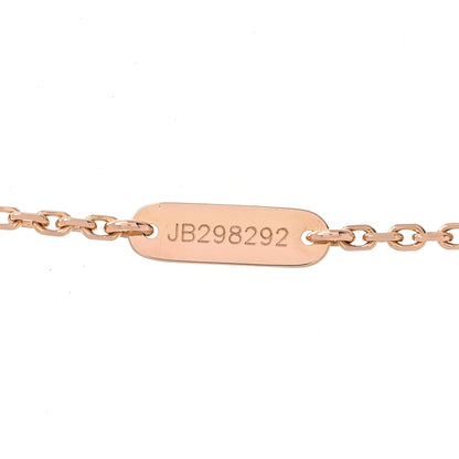 Van Cleef & Arpels 18K Rose Gold Diamond Mother of Pearl Vintage Alhambra Pendant Necklace 3 of 6