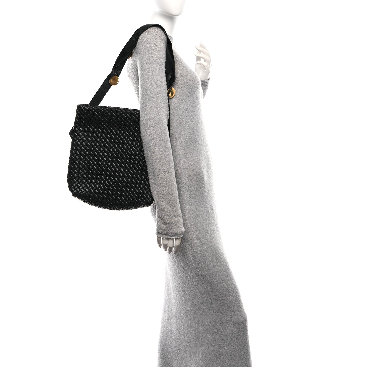 Bottega Veneta Nappa Intrecciato The Fold Crossbody Black 2 of 9