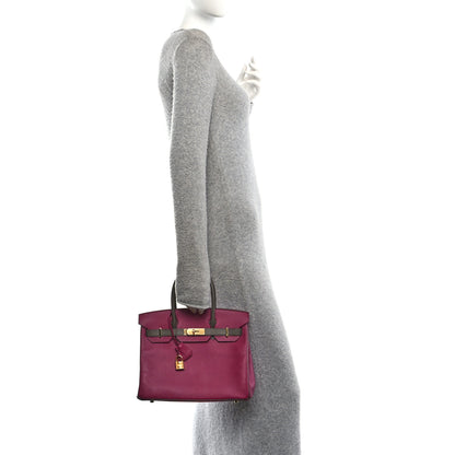 Hermes Epsom Horseshoe Birkin 30 Rose Poupre Etain 2 of 12