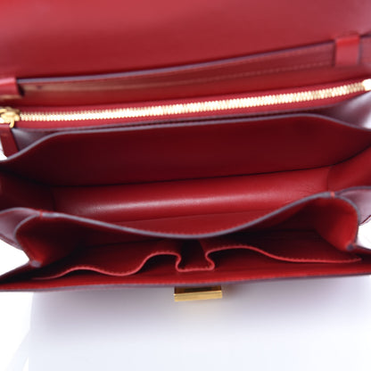 Celine Box Calfskin Medium Classic Box Flap Bag Red 5 of 9