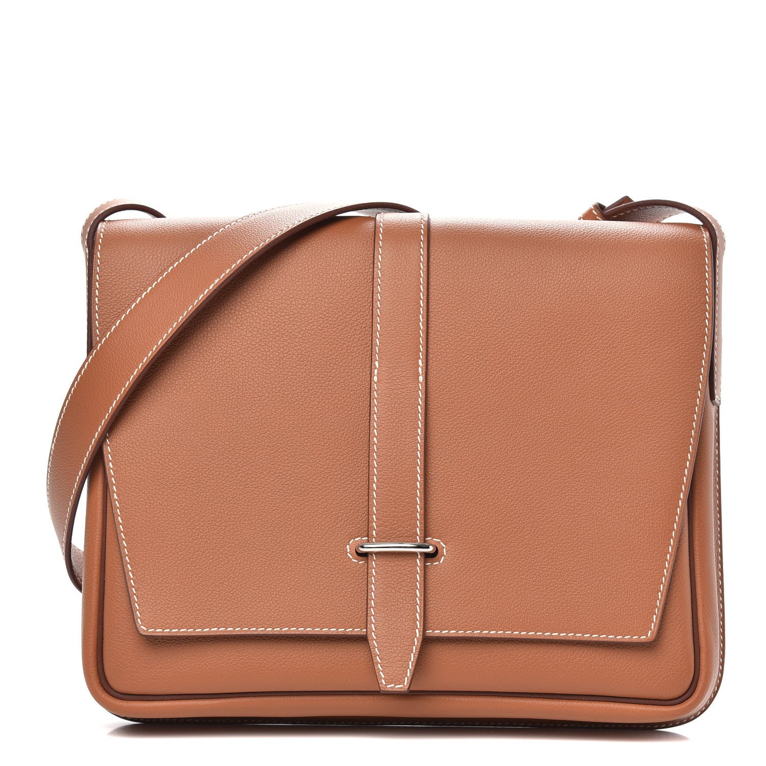 Hermes Togo Steve Light Messenger Gold 1 of 9