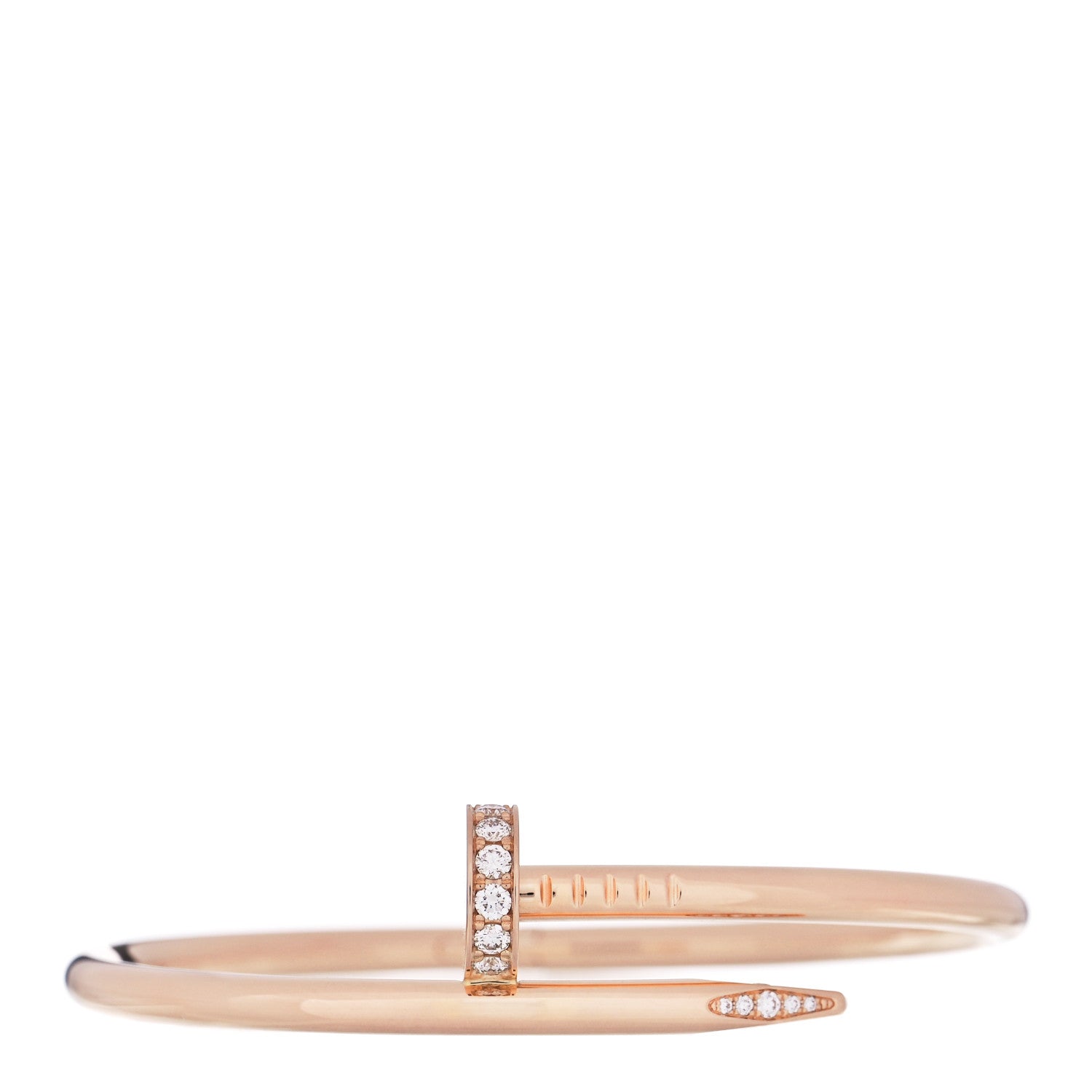 Cartier 18K Pink Gold Diamond Juste Un Clou Bracelet 16 1 of 4