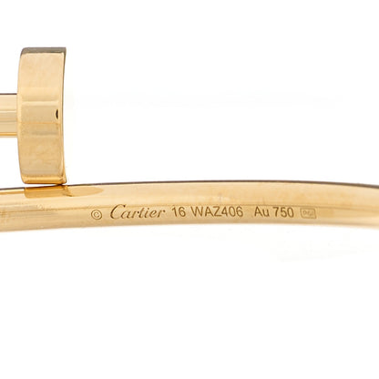 Cartier 18K Yellow Gold Small Juste Un Clou Bracelet 16 3 of 5