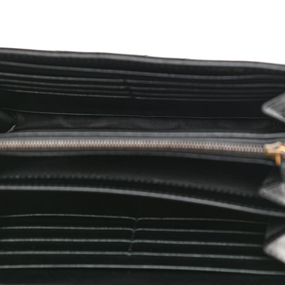 Gucci Calfskin Matelasse GG Marmont Chain Wallet Black 5 of 9