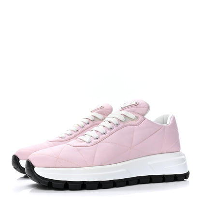 Prada Re-Nylon Piuma Metal Triangle Logo Quilted 45mm Sneakers 40 Alabastro 3 of 11