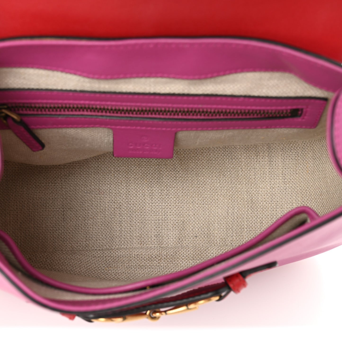 Calfskin Medium Lady Web Shoulder Bag New Rosette Hibiscus Red