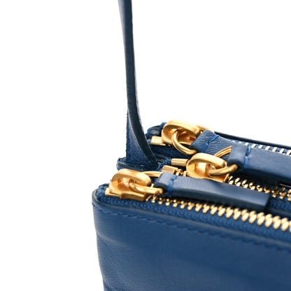 Celine Lambskin Large Trio Crossbody Bag Indigo 13 of 15