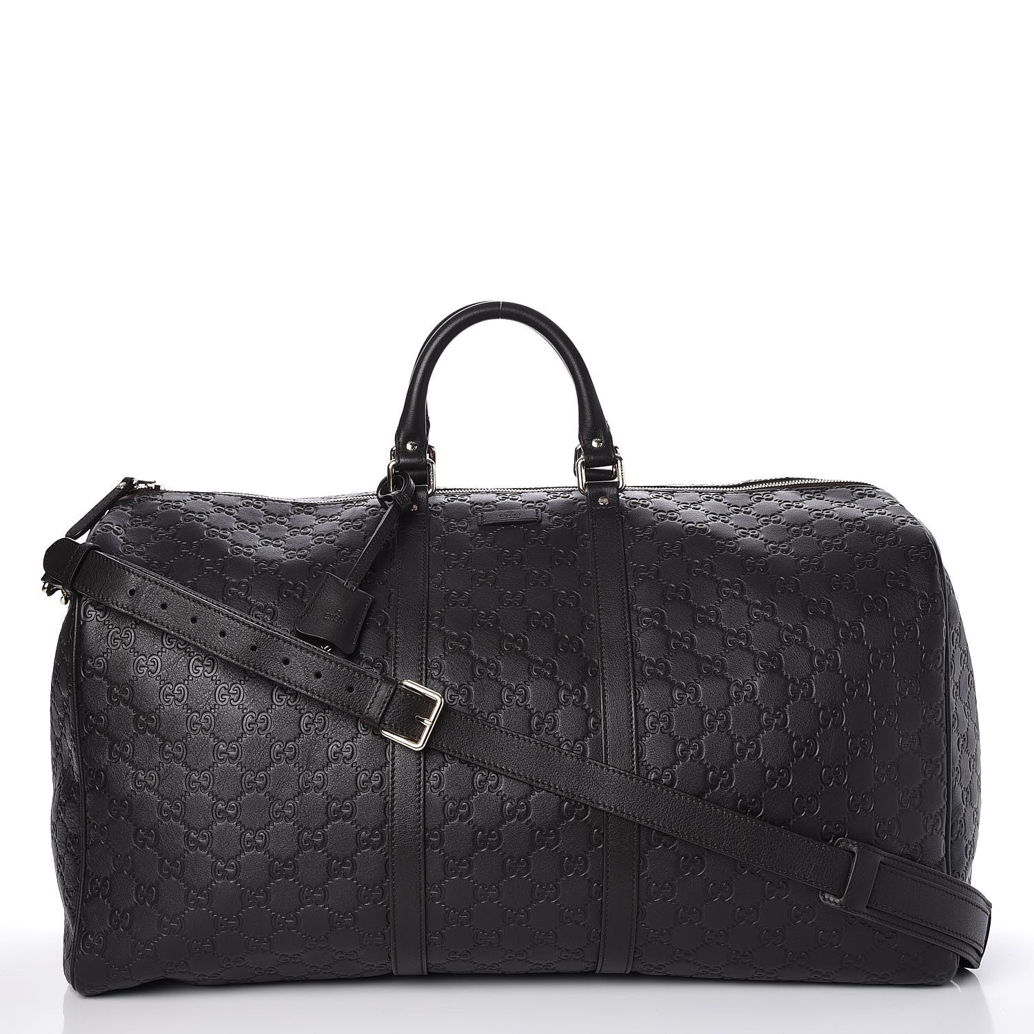Gucci Guccissima Large Carry On Duffle Black 1 of 7