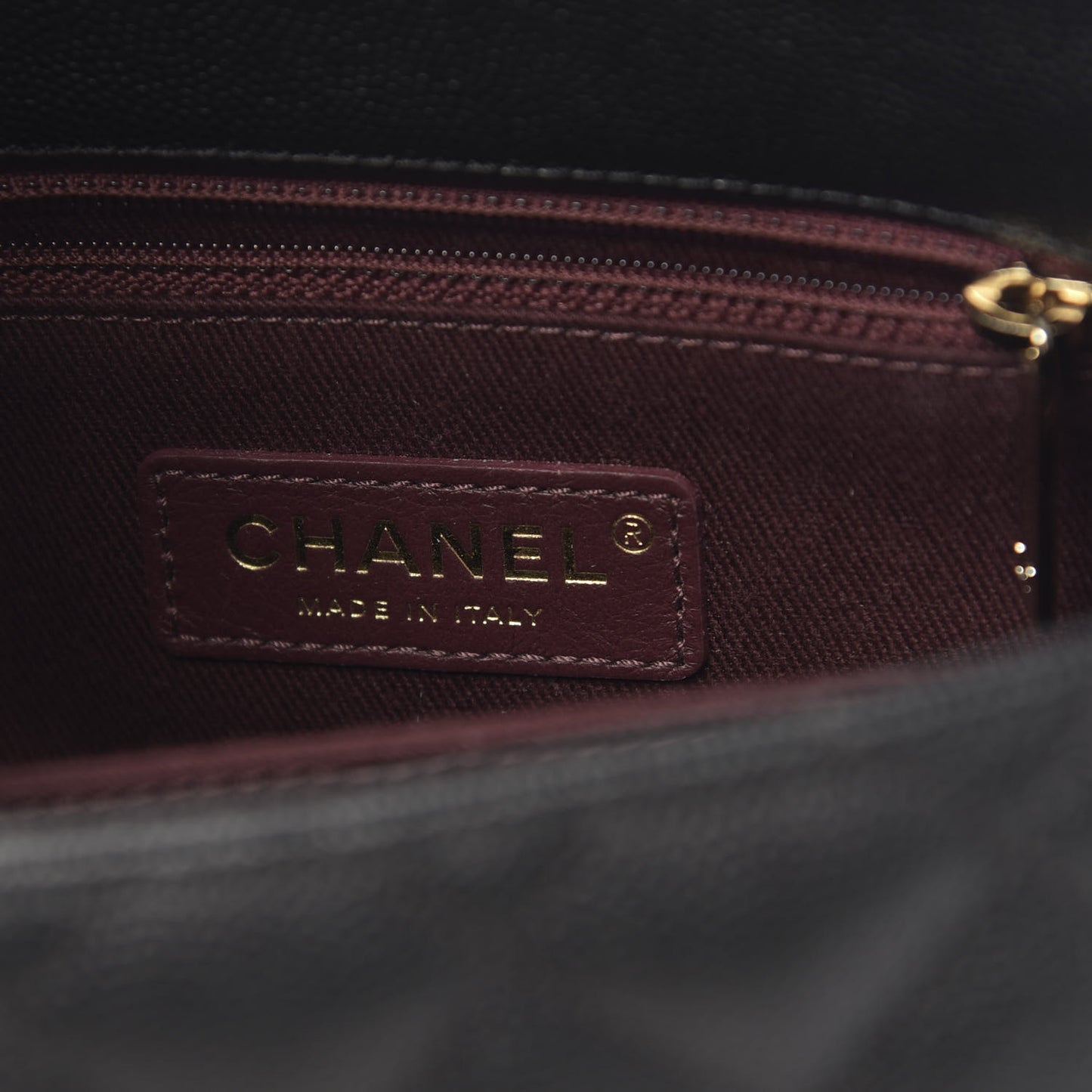 Caviar Quilted Mini Coco Handle Flap Black