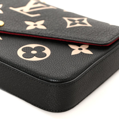 Louis Vuitton Empreinte Monogram Giant Felicie Pochette Black Beige 9 of 9