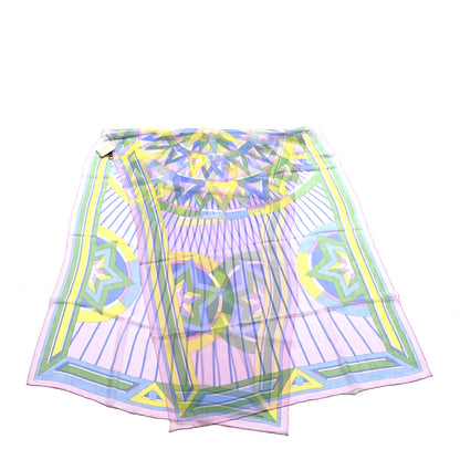 Hermes Mousseline Silk Rose De Compas Stole Scarf 2 of 3