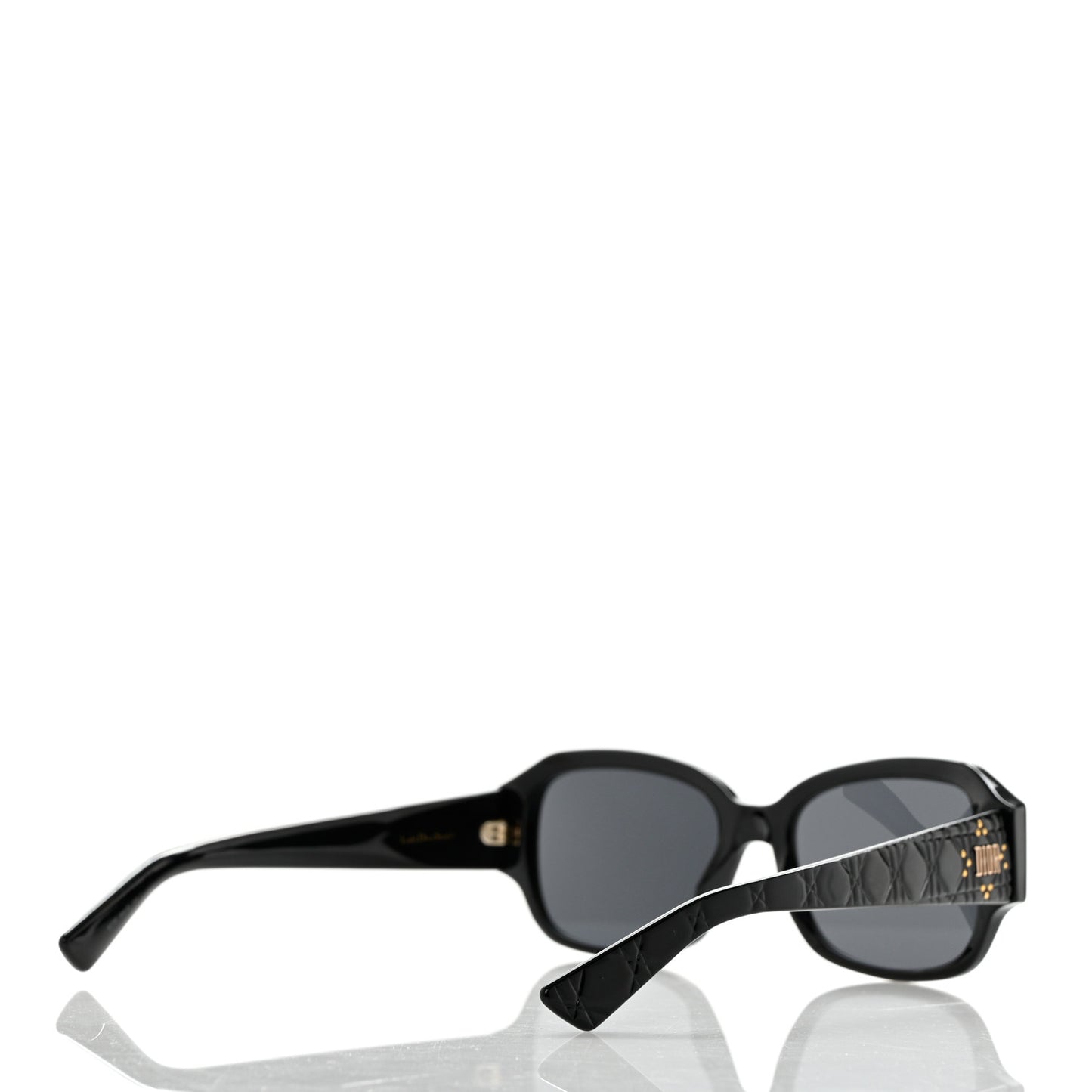 Acetate Cannage Lady Dior Studs 5 Sunglasses Black