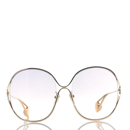 Gucci Oversized Round GG0362S Sunglasses Gold 2 of 9