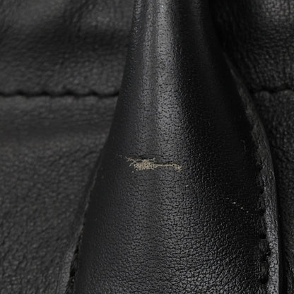 Celine Smooth Calfskin Cuir Triomphe Cabas Drawstring Black 11 of 11