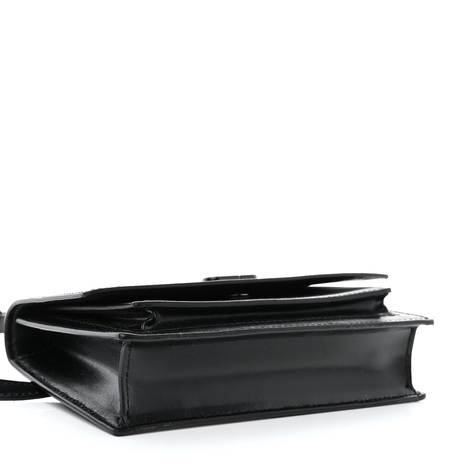 Balenciaga Shiny Box Calfskin Monochrome XS Sharp Belt Bag Black 7 of 15