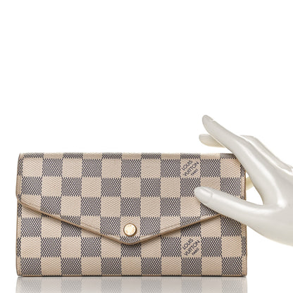 Louis Vuitton Damier Azur Sarah Wallet NM 2 of 10