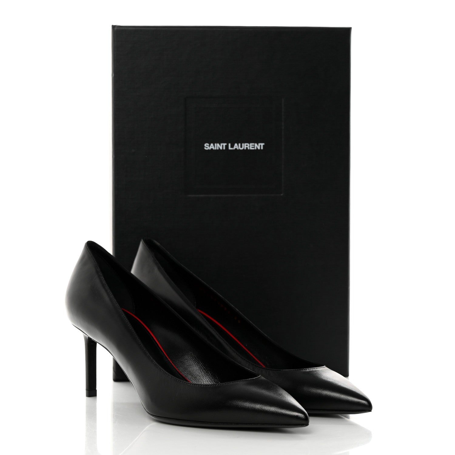 Saint Laurent Calfskin Anja 85 Pumps 38 Black 9 of 9