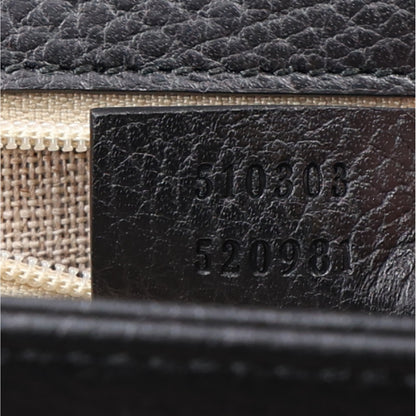 Gucci Dollar Calfskin Interlocking G Shoulder Bag Black 7 of 10