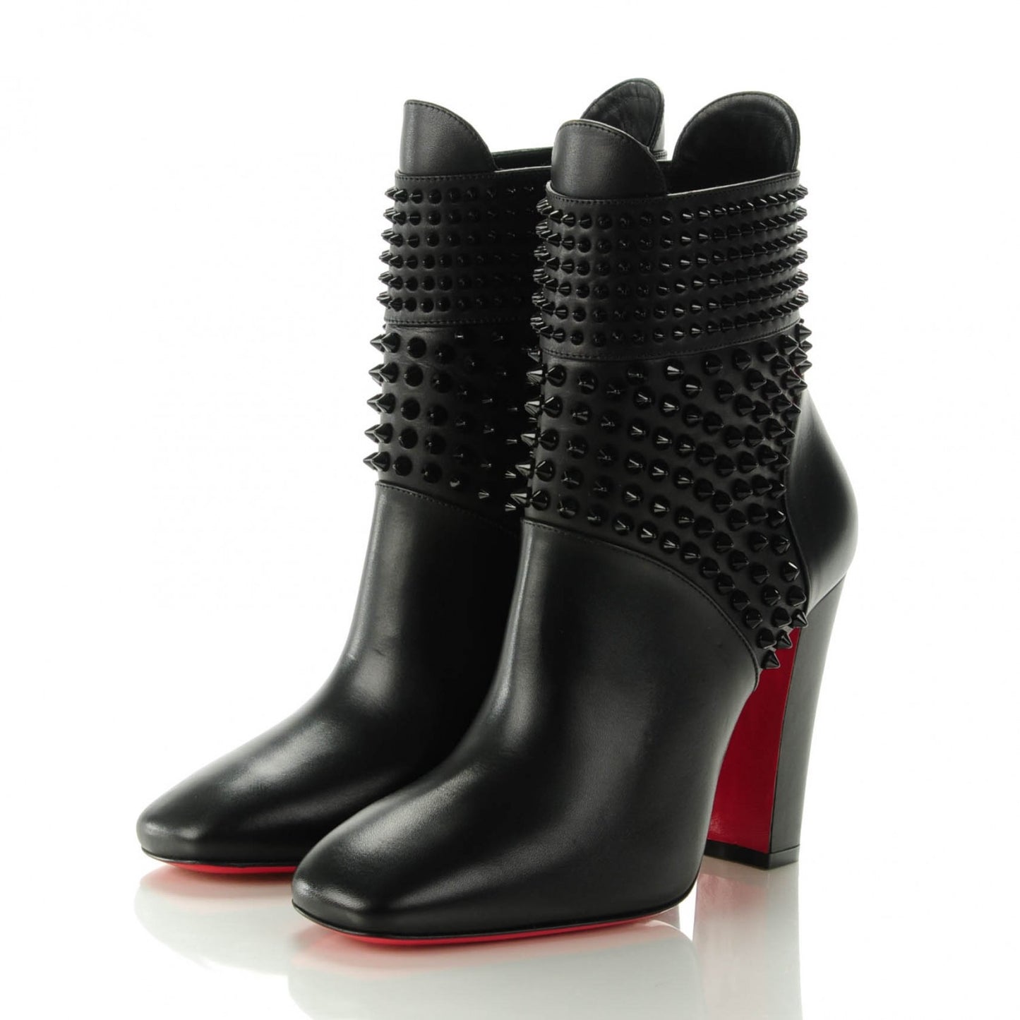 Calfskin Praguoise Spikes 120 Booties Black 38