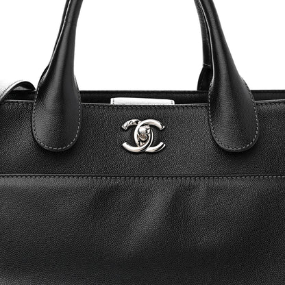 Chanel Caviar Medium Cerf Executive Shopper Tote Black 8 of 11