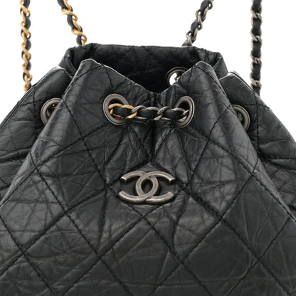 Chanel Aged Calfskin Quilted Small Gabrielle Backpack Black 8 of 10