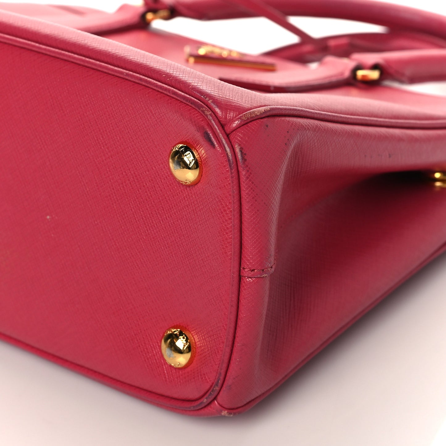 Saffiano Small Galleria Double Zip Tote Fuxia