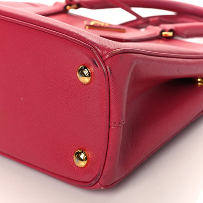 Prada Saffiano Small Galleria Double Zip Tote Fuxia 6 of 12