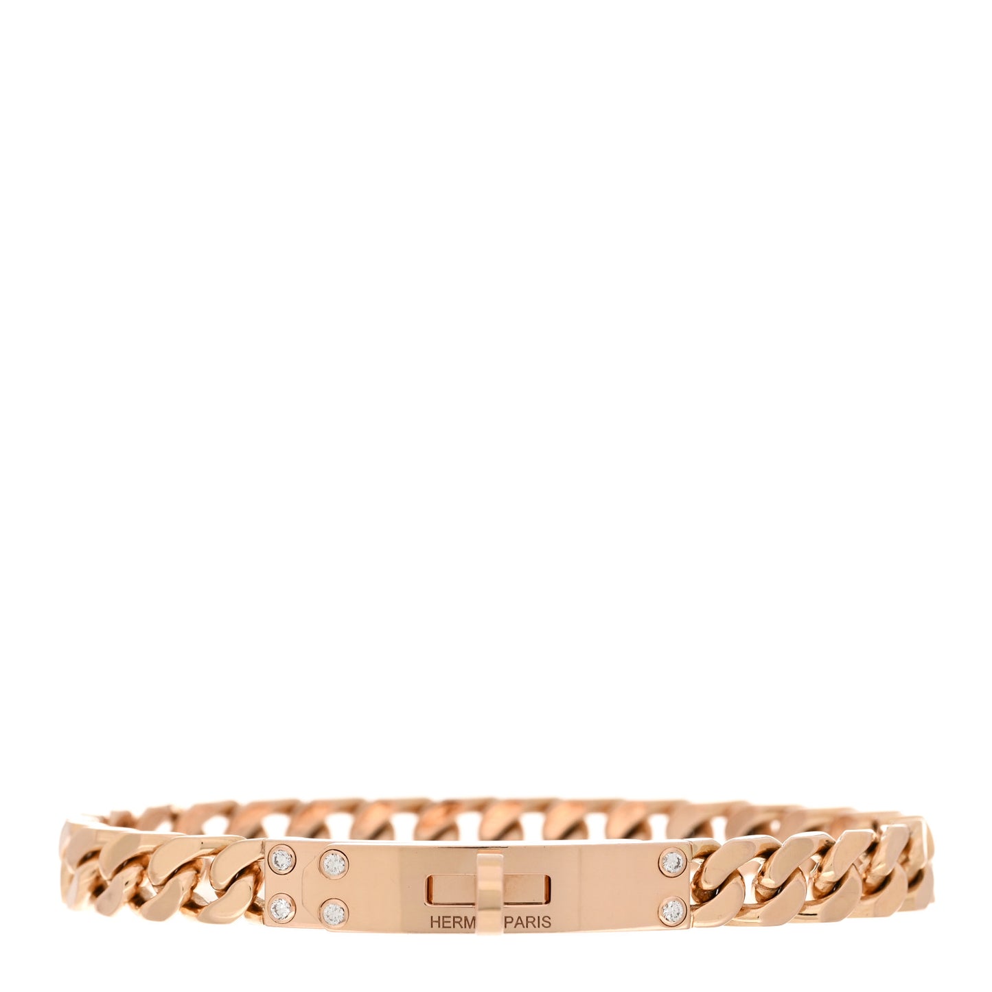 18K Rose Gold Diamond PM Kelly Chaine Bracelet SH