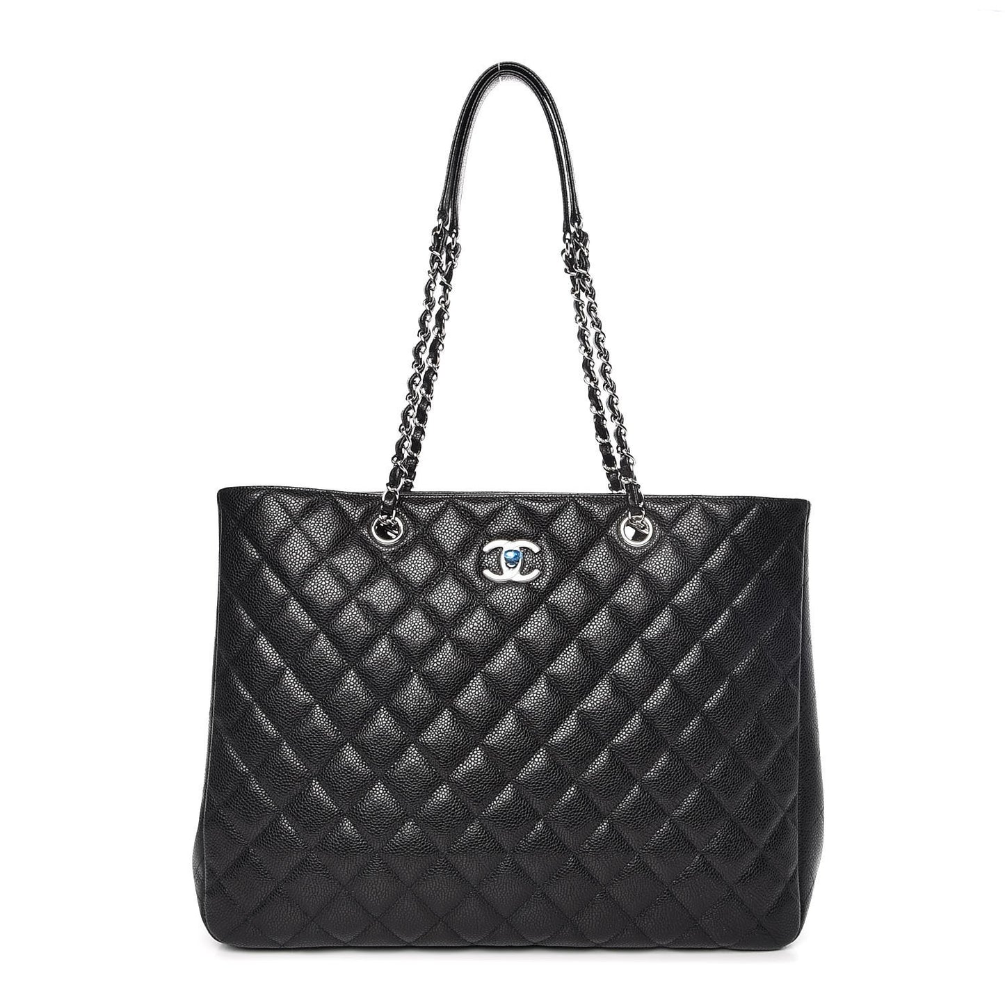 Calfskin Quilted Timeless Tote Black