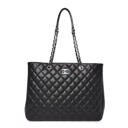 Chanel Calfskin Quilted Timeless Tote Black 1 of 8