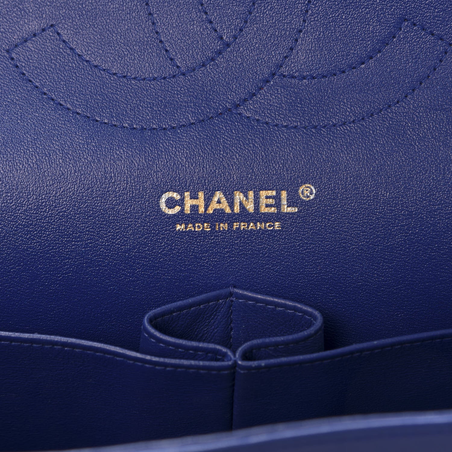 Chanel Lambskin Quilted Jumbo Double Flap Blue 7 of 9