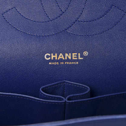Chanel Lambskin Quilted Jumbo Double Flap Blue 7 of 9